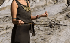 zahori con horquilla de madera